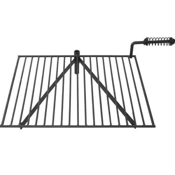 Decor KF-SCFR36 36 in. Round Steel Wood Burning Fire Pit Kit with Rotating Cooking Grate - Image 6