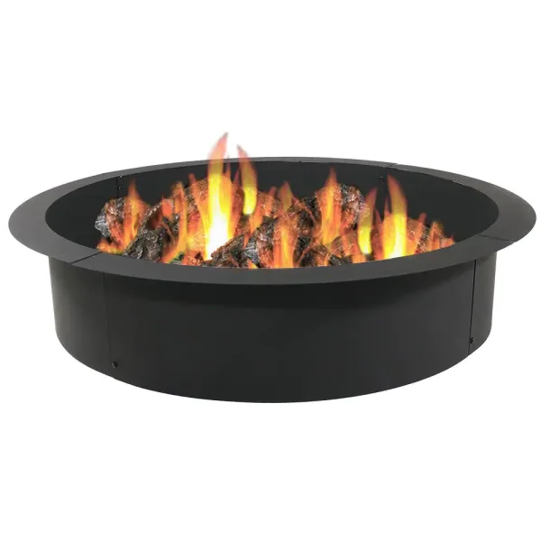 Decor NB-FPRHD39 39 in. Dia x 10 in. H Round Steel Wood Burning Fire Pit Ring Liner