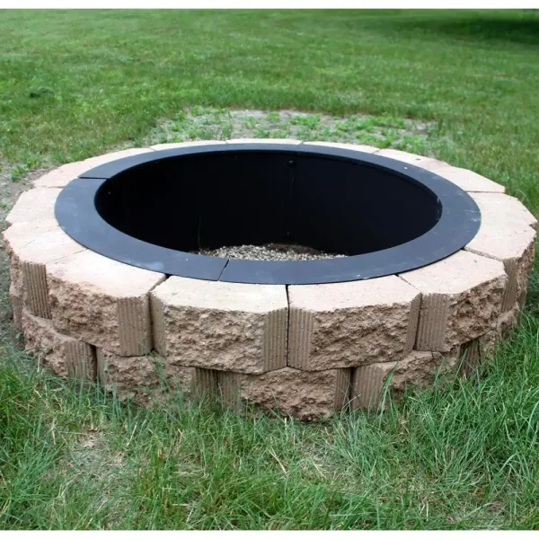 Decor NB-FPRHD39 39 in. Dia x 10 in. H Round Steel Wood Burning Fire Pit Ring Liner - Image 4