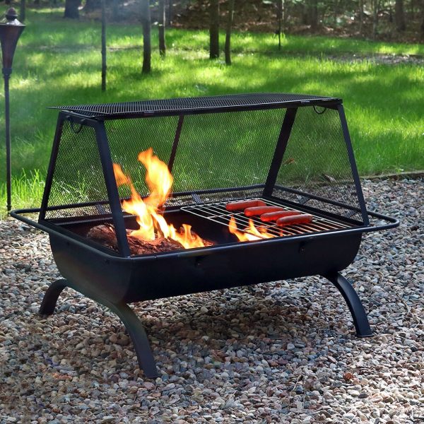 Decor NB-NW201 27-in W Black Steel Wood-Burning Fire Pit - Image 2