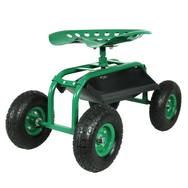 Decor QH-RC960-GN 4-cu ft Steel  Cart