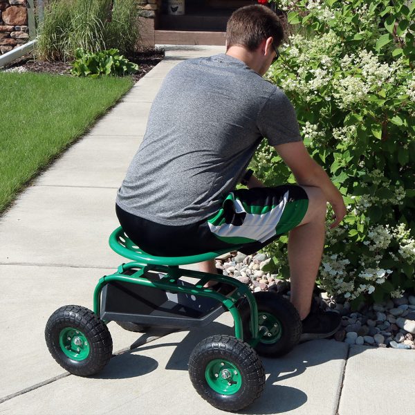 Decor QH-RC960-GN 4-cu ft Steel  Cart - Image 2
