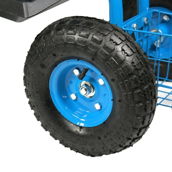 Decor QH-RCP042-BL 4-cu ft Steel  Cart - Image 7