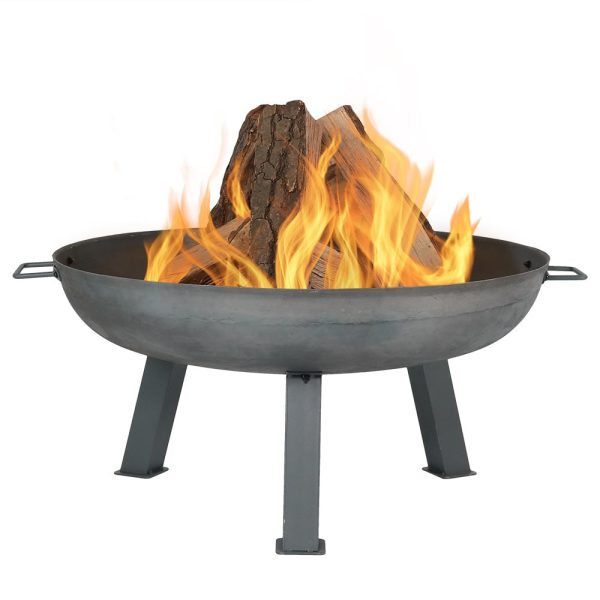Decor RCM-LG569-STEEL 30-in W Silver Cast Iron Wood-Burning Fire Pit