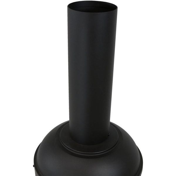 Decor RCM-LG765 60-in H x 19-in D x 22-in W Black Steel Chiminea - Image 4