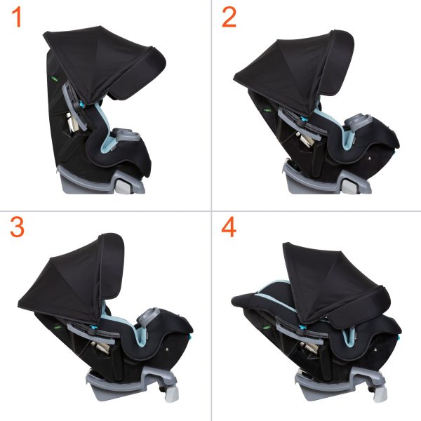 Baby Trend Cover Me 4-in-1 Harness Convertible Car Seat, Solid Print Desert Blue - Image 4