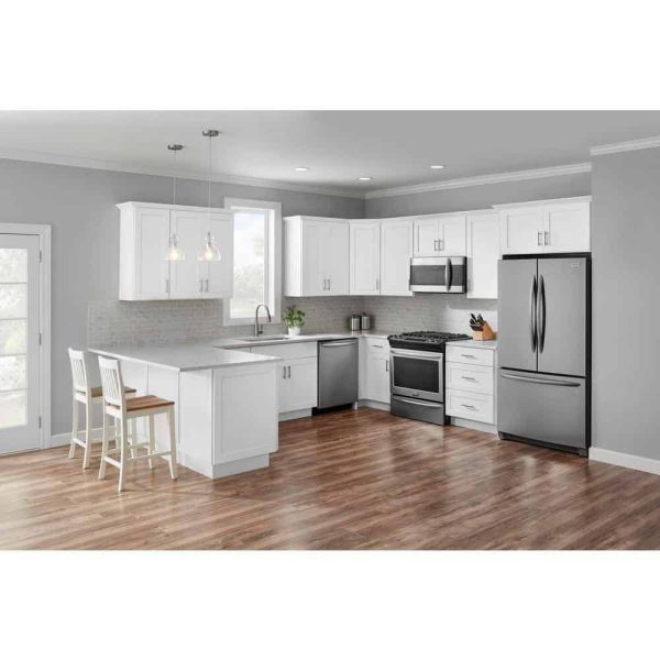 Bay W301812 Avondale 30 in. W x 12 in. D x 18 in. H Ready to Assemble Plywood Shaker Wall Bridge Kitchen Cabinet in  White - Image 3