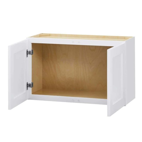 Bay W301812 Avondale 30 in. W x 12 in. D x 18 in. H Ready to Assemble Plywood Shaker Wall Bridge Kitchen Cabinet in  White - Image 4