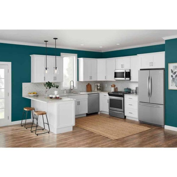Bay W301812 Avondale 30 in. W x 12 in. D x 18 in. H Ready to Assemble Plywood Shaker Wall Bridge Kitchen Cabinet in  White - Image 8