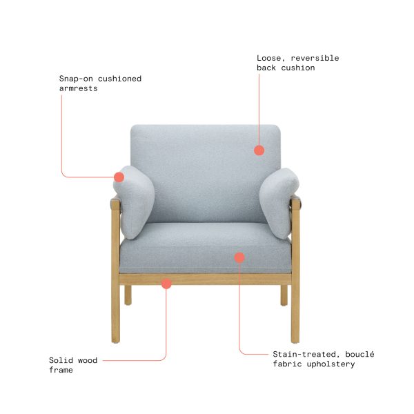 Beautiful Wrap Me Up Accent Chair With Removable Cushions by Drew, Cornflower Blue - Image 11