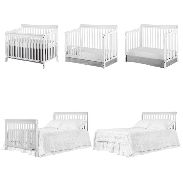Dream On Me Ashton Convertible 5-in-1 Crib, White - Image 7