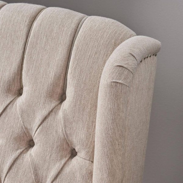 Apaloosa Beige Nailhead Trim Recliner - Image 8