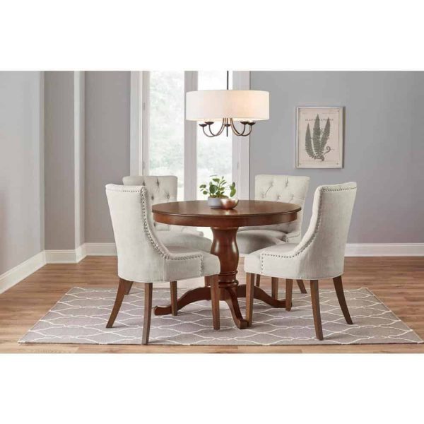 StyleWell  Bakerford Biscuit Beige Upholstered Dining Chair with Tufted Back (Set of 2) - Image 11