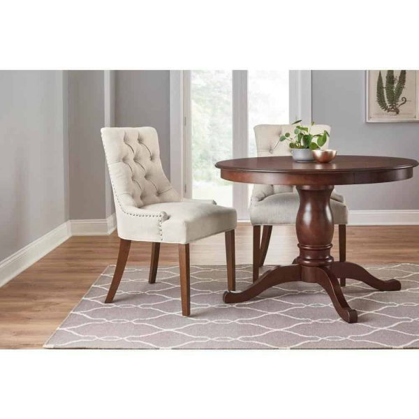 StyleWell  Bakerford Biscuit Beige Upholstered Dining Chair with Tufted Back (Set of 2) - Image 13