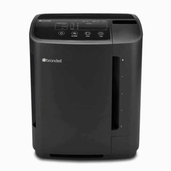 Brondell PR50-B O2+ Revive TrueHEPA Air Purifier Humidifier in Black