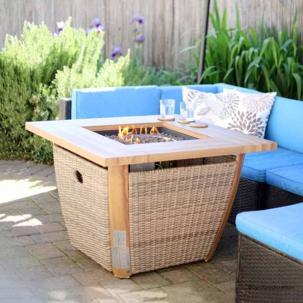 Sunjoy A302006410 AmberCove Belson 37.99 in. W Outdoor Steel Propane Firepit Table - Image 2