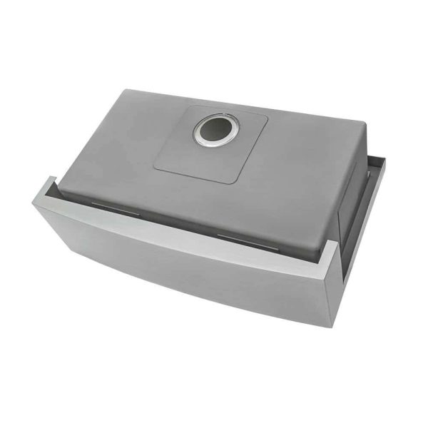 Ruvati RVH9200 16-Gauge Stainless Steel 33 in. Single Bowl Farmhouse Apron Workstation Kitchen Sink - Image 2