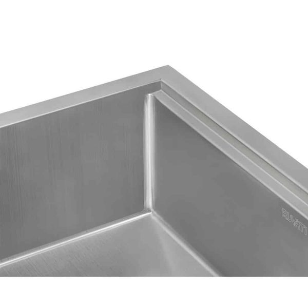 Ruvati Roma Pro 16 Stainless Steel Gauge 30 in Single Bowl Undermount Workstation Rounded Corners Ledge Kitchen Sink - Image 9
