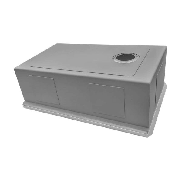 Ruvati RVH8597 33-inch Workstation Slope Bottom Offset Drain Undermount 16 Gauge Kitchen Sink - Image 5