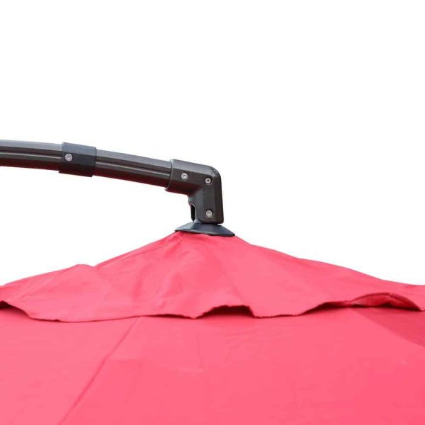 CASAINC 12 ft. Cantilever Umbrella Large Outdoor Heavy-Duty Offset Hanging Patio Umbrella with Base in Red - Image 10