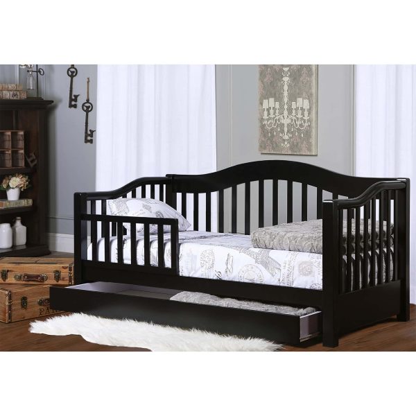 Dream on Me Toddler Day Bed with Storage, Black - Image 9