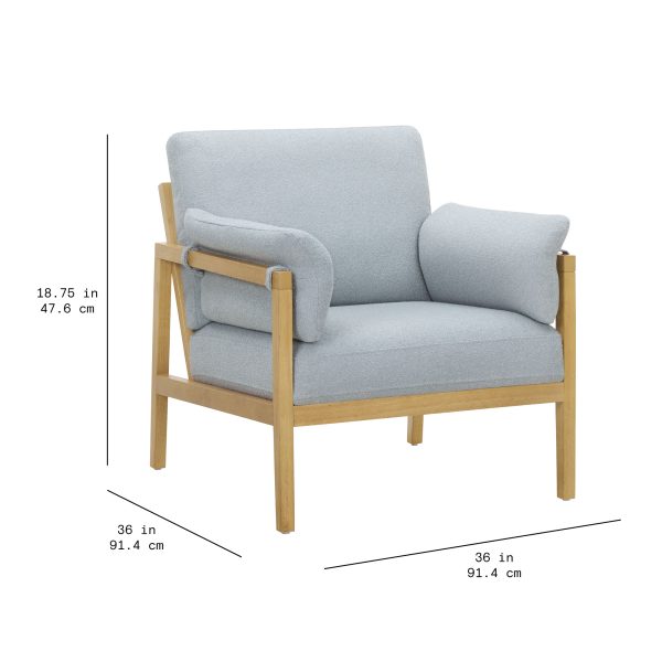Beautiful Wrap Me Up Accent Chair With Removable Cushions by Drew, Cornflower Blue - Image 10