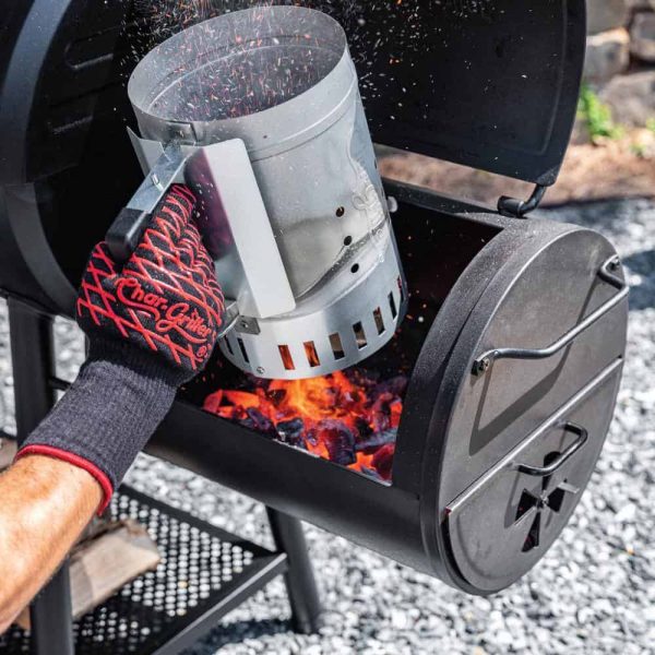 Char-Griller 1733 Smokin  Champ Charcoal Grill Offset Smoker in Black - Image 10