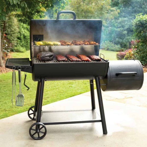 Char-Griller 1733 Smokin  Champ Charcoal Grill Offset Smoker in Black - Image 2