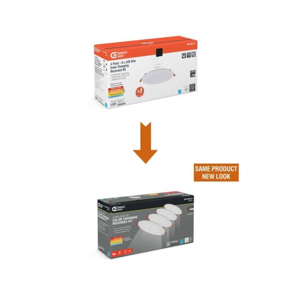Commercial Electric 6 in. Selectable New Construction and Remodel Ultra Slim Canless Recessed Integrated LED Kit (20-Pack) - Image 2