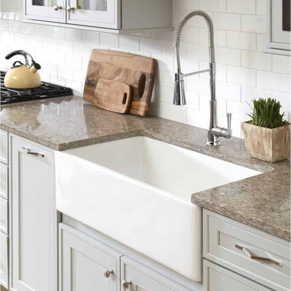 SINKOLOGY SK499-30FC Bradstreet II 30 in. Farmhouse Apron Front Undermount Single Bowl Crisp White Fireclay Kitchen Sink - Image 15