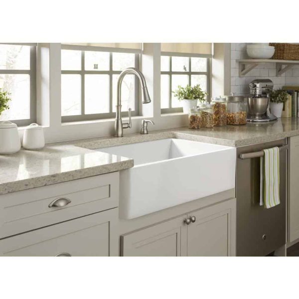 SINKOLOGY SK499-30FC Bradstreet II 30 in. Farmhouse Apron Front Undermount Single Bowl Crisp White Fireclay Kitchen Sink - Image 11