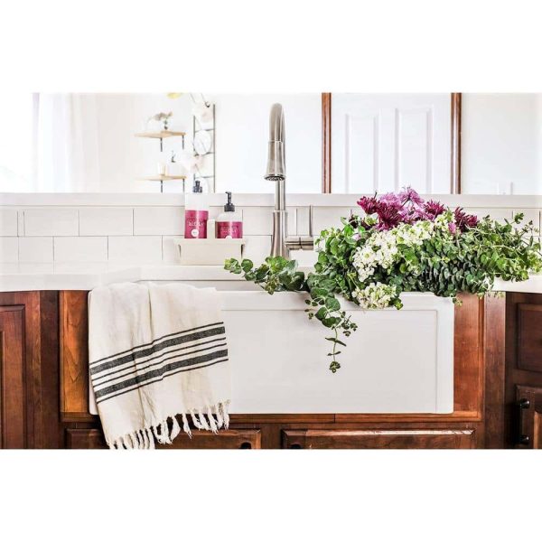 SINKOLOGY SK499-30FC Bradstreet II 30 in. Farmhouse Apron Front Undermount Single Bowl Crisp White Fireclay Kitchen Sink - Image 12