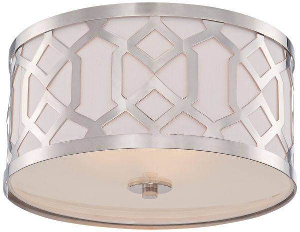 Crystorama Jennings 16 1/4  Wide Nickel Ceiling Light - Image 2