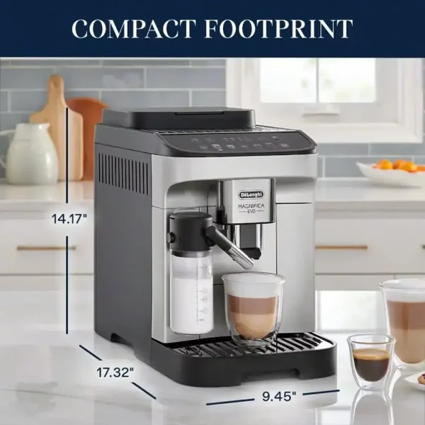 Magnifica Evo Coffee and Espresso Machine   Silver - Image 7