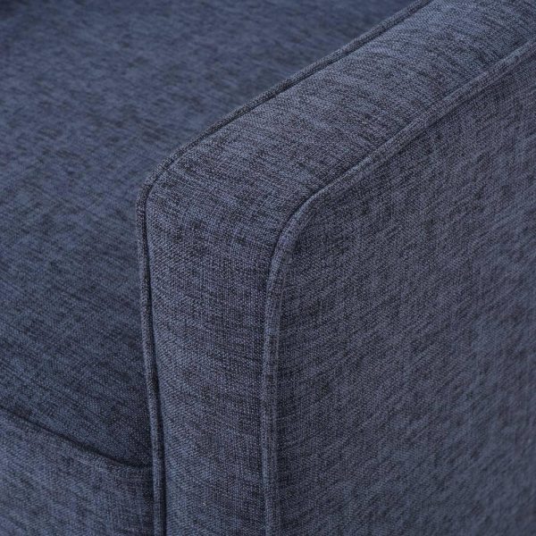 Mervynn Modern Dark Blue Polyester Club Chair Recliners (Set of 2) - Image 8