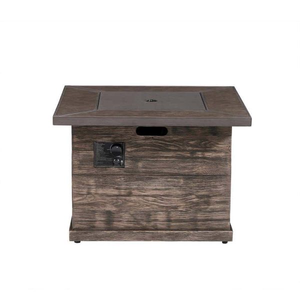 Bay Peyton 35B 1 PC Peyton 35 in. W x 24 in. H Square MGO Liquid Propane Fire Pit in Distressed Brown - Image 2