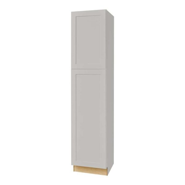Bay P188424-G Avondale 18 in. W x 24 in. D x 84 in. H Ready to Assemble Plywood Shaker Pantry Kitchen Cabinet in Dove Gray