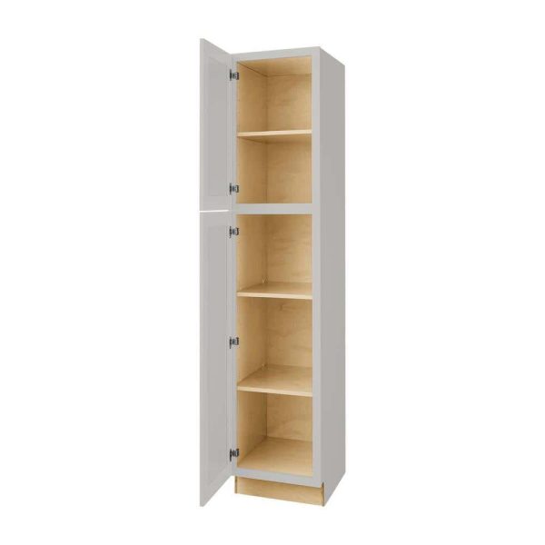 Bay P188424-G Avondale 18 in. W x 24 in. D x 84 in. H Ready to Assemble Plywood Shaker Pantry Kitchen Cabinet in Dove Gray - Image 4