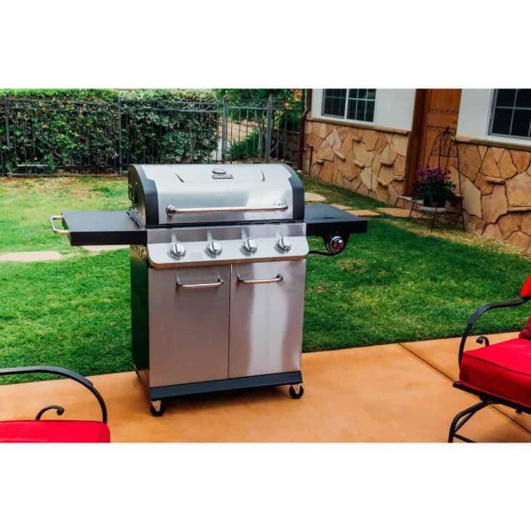 DGP483SSP-D Premier 4-Burner Propane Gas Grill in Stainless Steel with Side Burner - Image 13