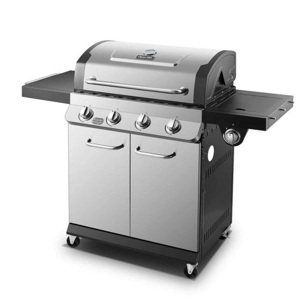 DGP483SSP-D Premier 4-Burner Propane Gas Grill in Stainless Steel with Side Burner - Image 3