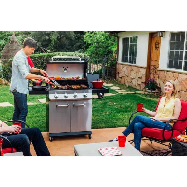 DGP483SSP-D Premier 4-Burner Propane Gas Grill in Stainless Steel with Side Burner - Image 12