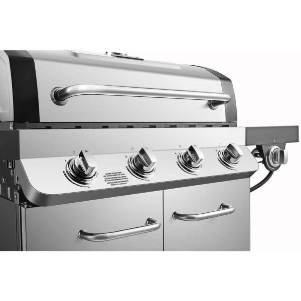 DGP483SSP-D Premier 4-Burner Propane Gas Grill in Stainless Steel with Side Burner - Image 7