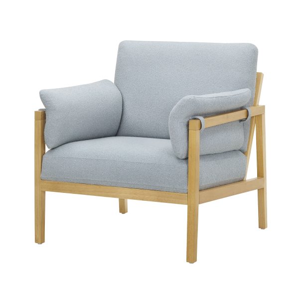 Beautiful Wrap Me Up Accent Chair With Removable Cushions by Drew, Cornflower Blue - Image 3