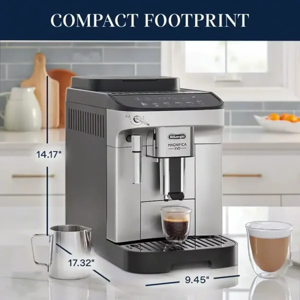 Magnifica Evo Coffee and Espresso Machine   Silver - Image 6