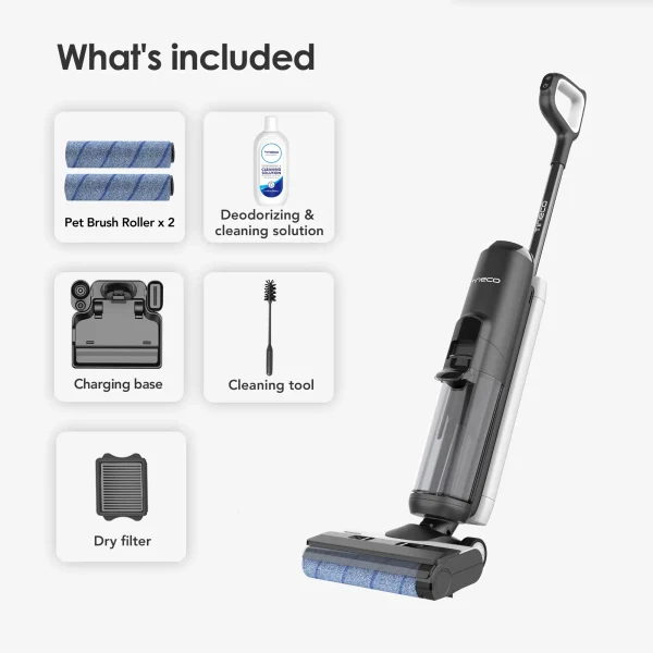 Floor Washer Pet Cordless Mop   Vacuum Cleaner   5 Series   Black - Image 3
