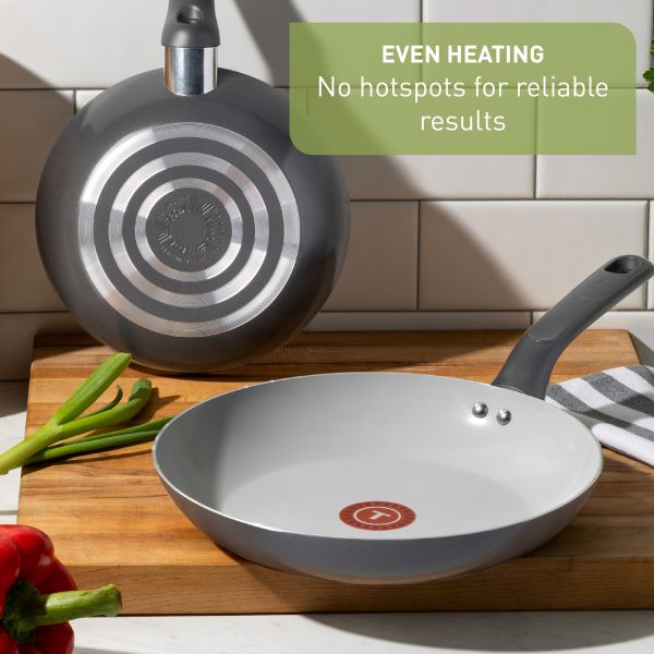 Easy Care Ceramic Non-Stick, 12 Piece Pots and Pans Cookware Set, Grey - Image 7
