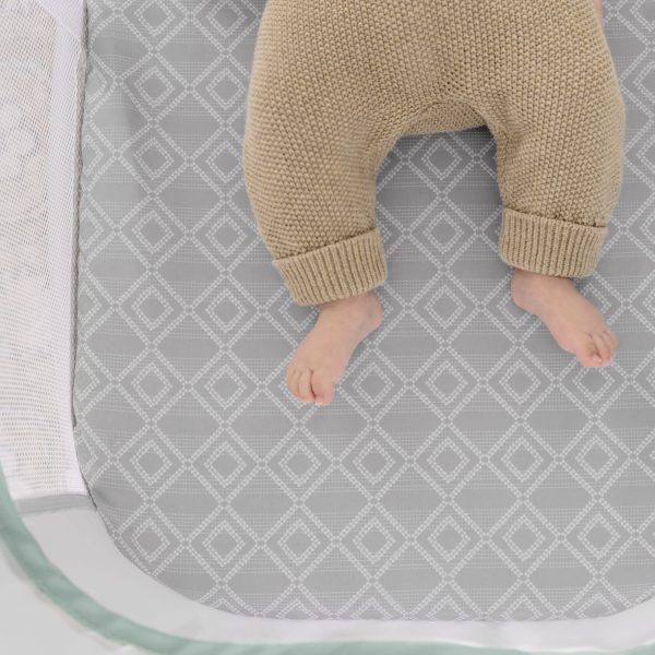 Ingenuity Dream   Grow Bedside Baby Bassinet 2-Mode Crib 0-12 Months, Adjustable Height   Tesse (Green) - Image 12