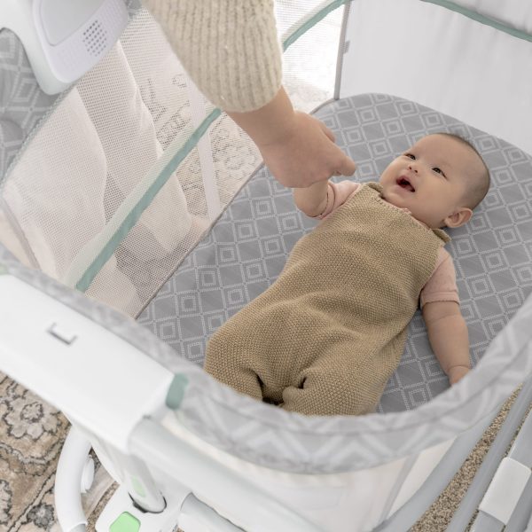 Ingenuity Dream   Grow Bedside Baby Bassinet 2-Mode Crib 0-12 Months, Adjustable Height   Tesse (Green) - Image 11