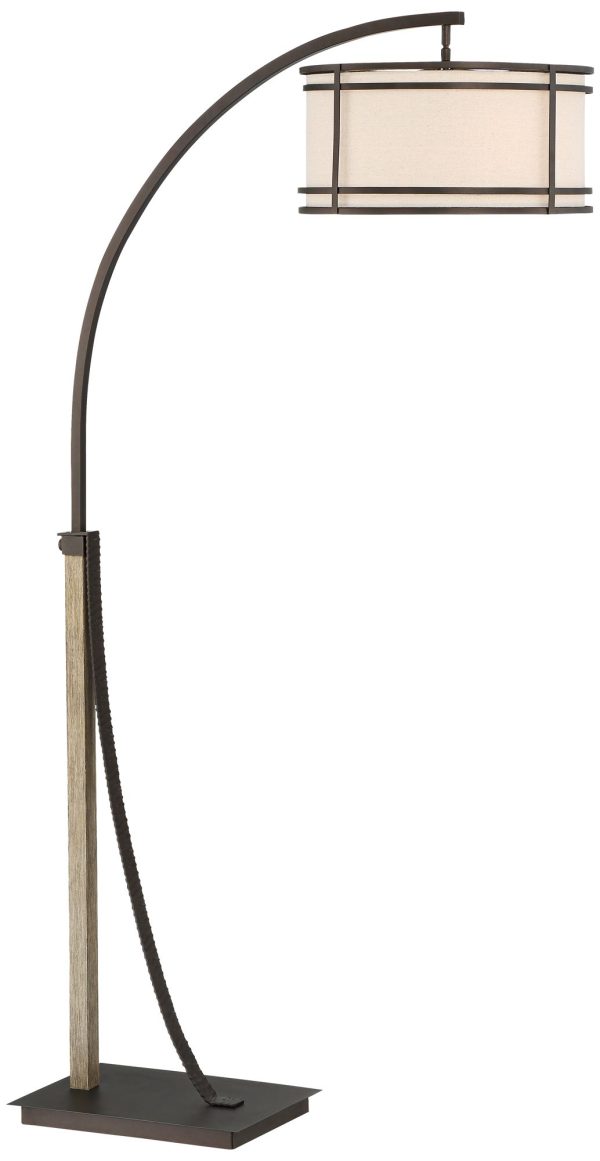 Gentry 71 1/2  Bronze 2-Light Downbridge Arc Floor Lamp - Image 3