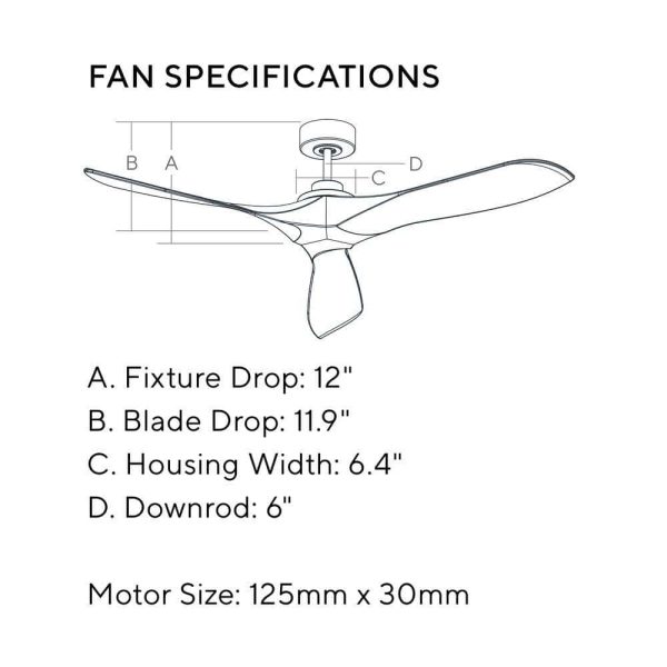 Generation Lighting Edge 60 in. Indoor Midnight Black Ceiling Fan - Image 4